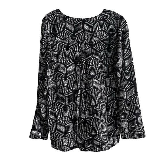 🌺ESCAPADA  Resort Wear Patterned Blouse in Black and White Size Small 🌺 - Picture 2 of 4